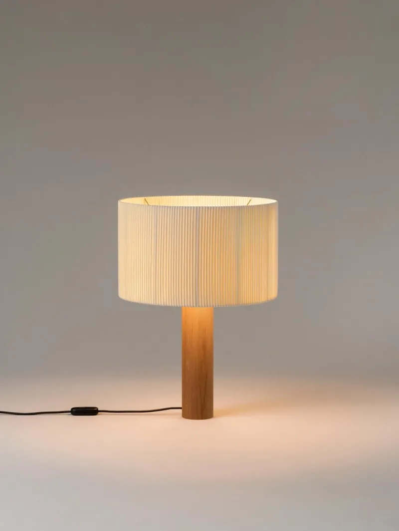 New Pamono Oak Moragas Table Lamp by Antoni De Moragas Gallissà