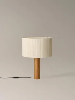 New Pamono Oak Moragas Table Lamp by Antoni De Moragas Gallissà