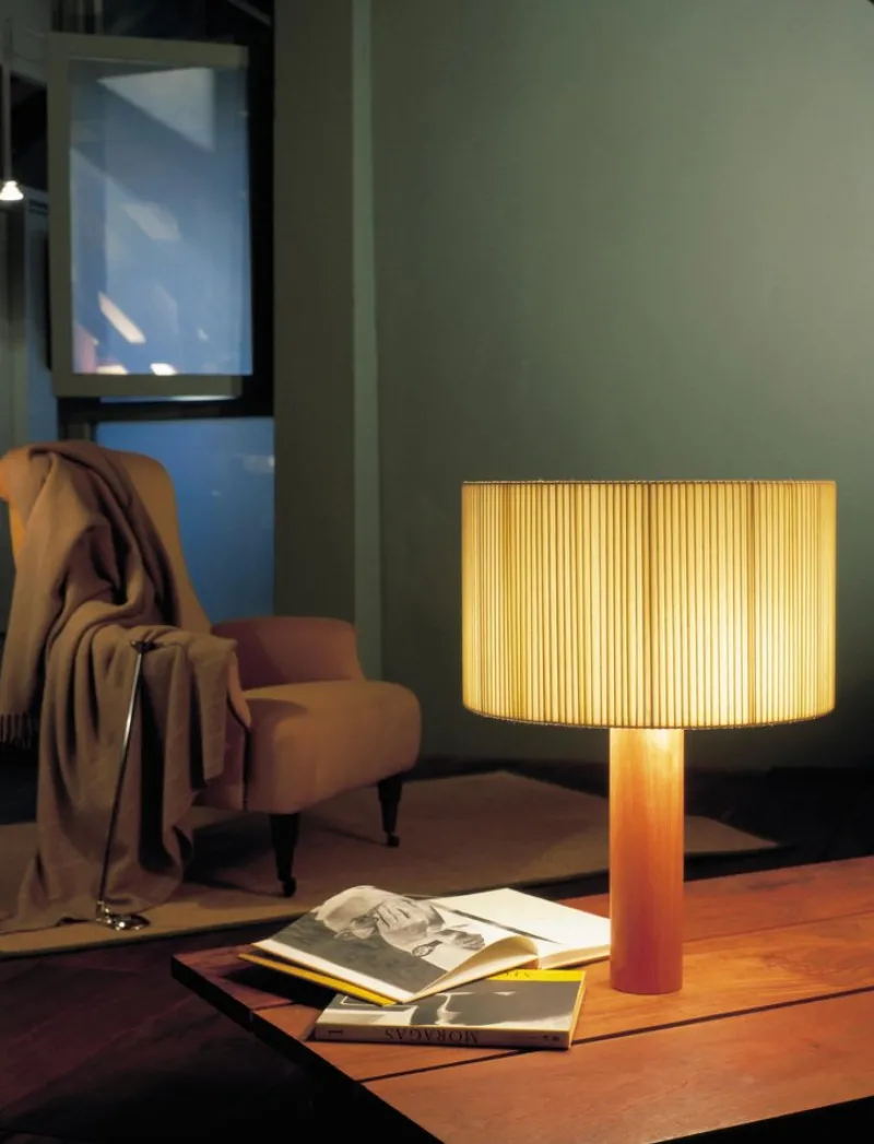 New Pamono Oak Moragas Table Lamp by Antoni De Moragas Gallissà