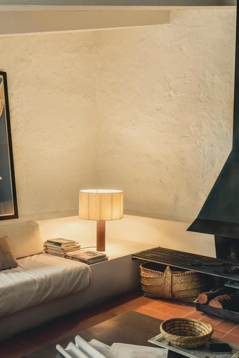 New Pamono Oak Moragas Table Lamp by Antoni De Moragas Gallissà