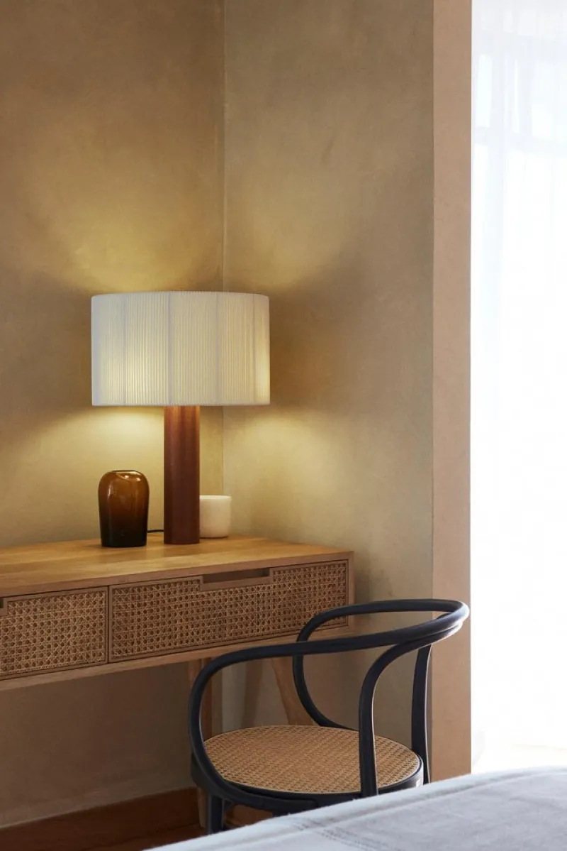 New Pamono Oak Moragas Table Lamp by Antoni De Moragas Gallissà