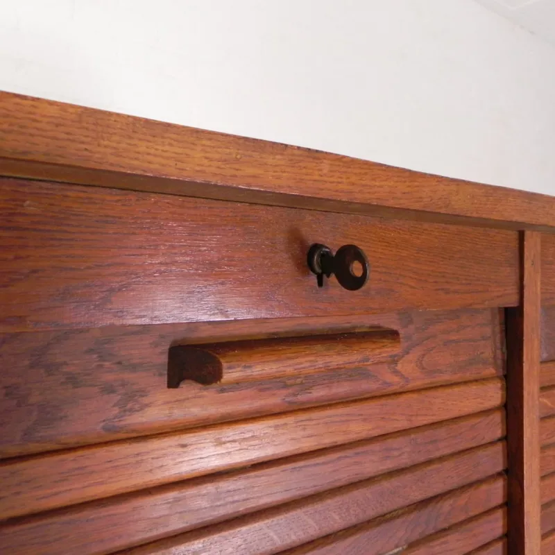 Pamono Oak Roller Shutter Cabinet, 1930s> Cabinets & Wardrobes
