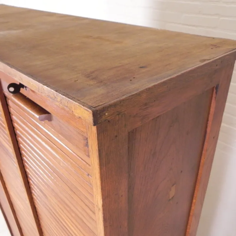 Pamono Oak Roller Shutter Cabinet, 1930s> Cabinets & Wardrobes