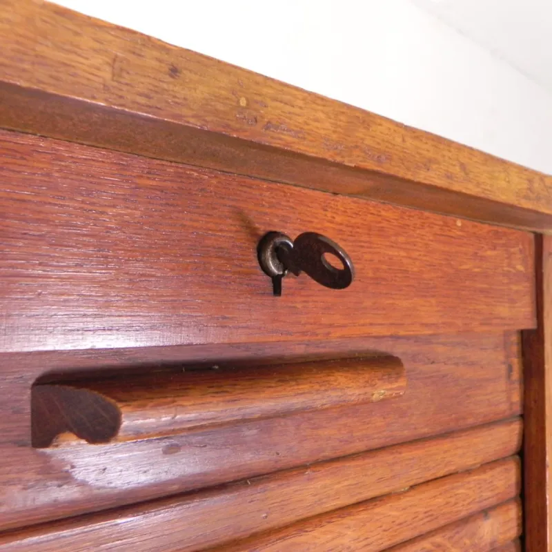 Pamono Oak Roller Shutter Cabinet, 1930s> Cabinets & Wardrobes