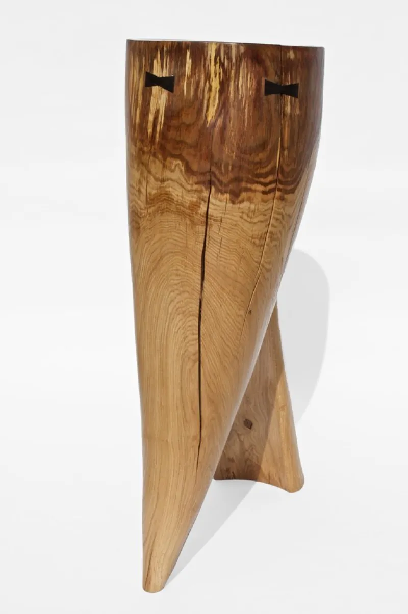 Pamono Oak Sculpture by Jörg Pietschmann> Pedestals And Columns