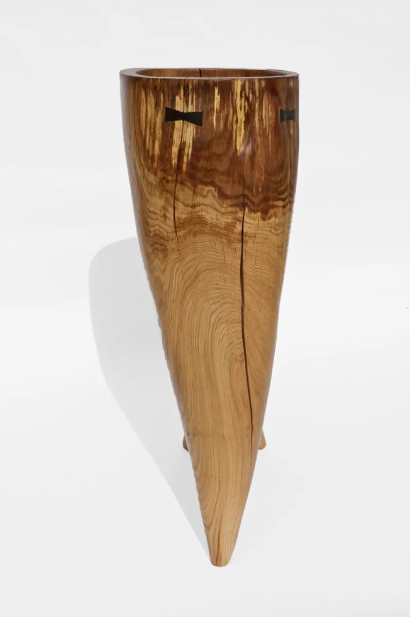 Pamono Oak Sculpture by Jörg Pietschmann> Pedestals And Columns