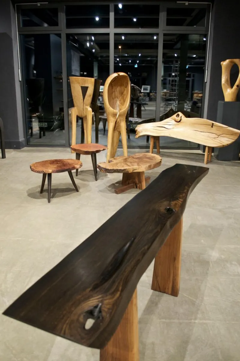 Pamono Oak Sculpture by Jörg Pietschmann> Pedestals And Columns