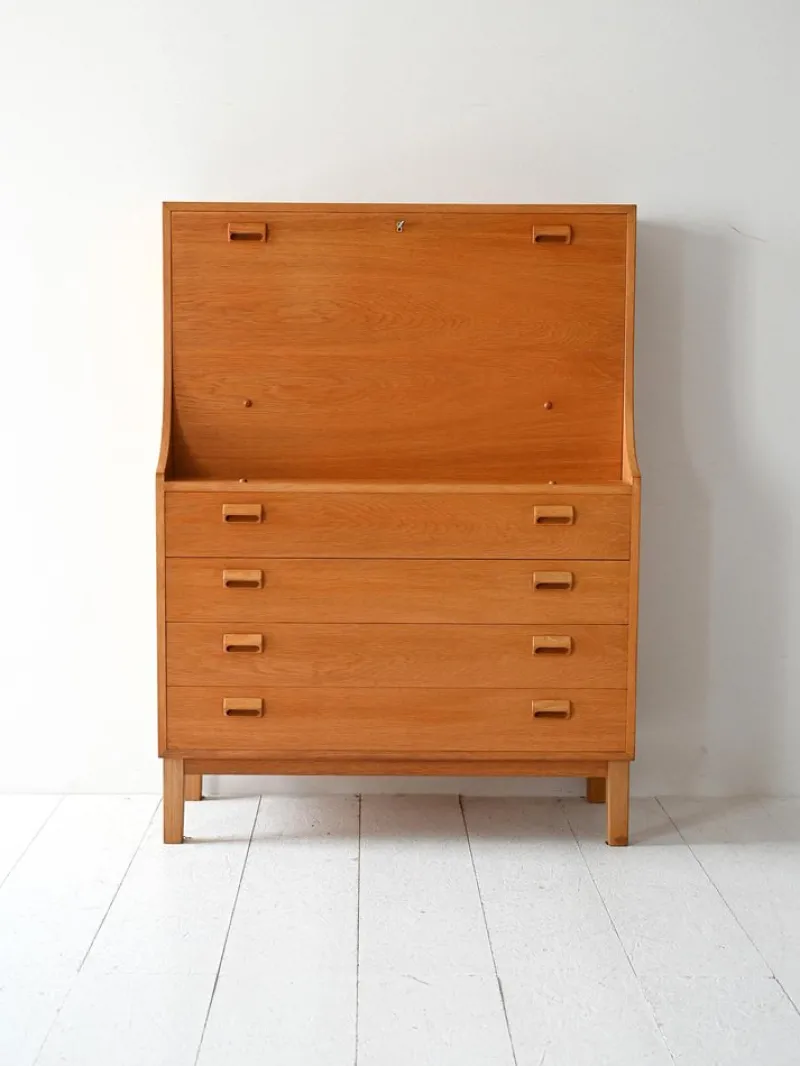 New Pamono Oak Secretary by Børge Mogensen for Søborg Møbelfabrik, 1960s