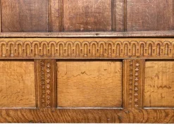 Online Pamono Oak Storage Bench, 19th Century