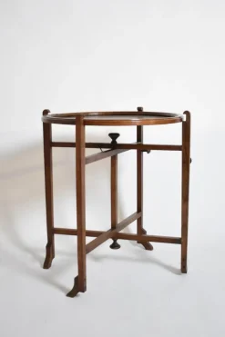 Pamono Oak Travel Game Table, 1910s><noscript><img width=