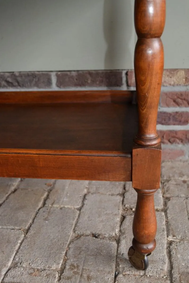 Pamono Oak Wooden Tea Trolley> Serving Bar Carts & Trolleys