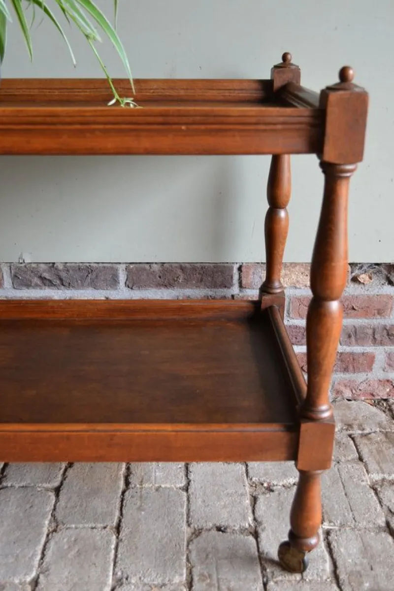 Pamono Oak Wooden Tea Trolley> Serving Bar Carts & Trolleys