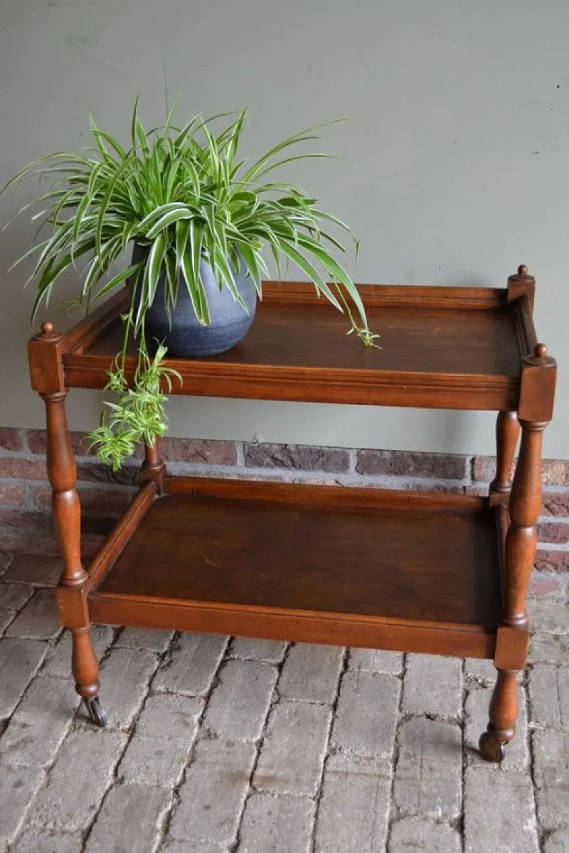 Pamono Oak Wooden Tea Trolley> Serving Bar Carts & Trolleys