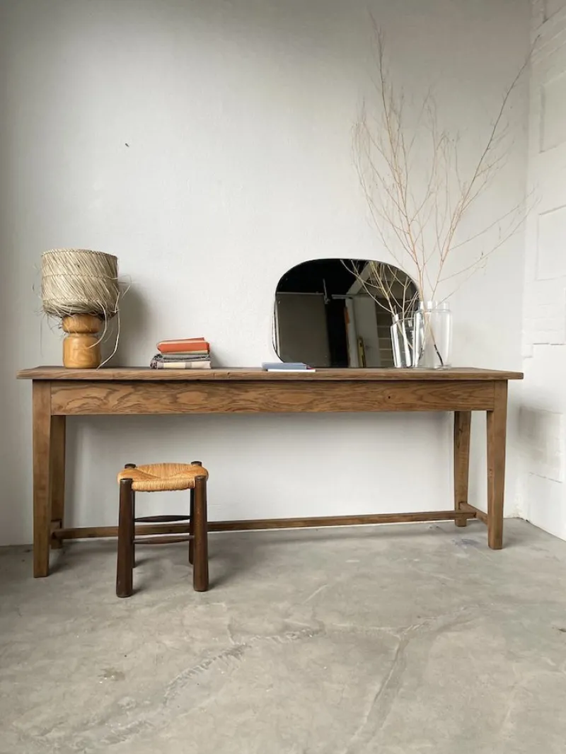 Pamono Oak Worktable or Console Table, 1950s> Worktables & Workbenches