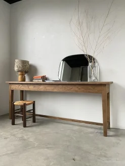 Pamono Oak Worktable or Console Table, 1950s><noscript><img width=
