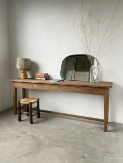 Pamono Oak Worktable or Console Table, 1950s><noscript><img width=