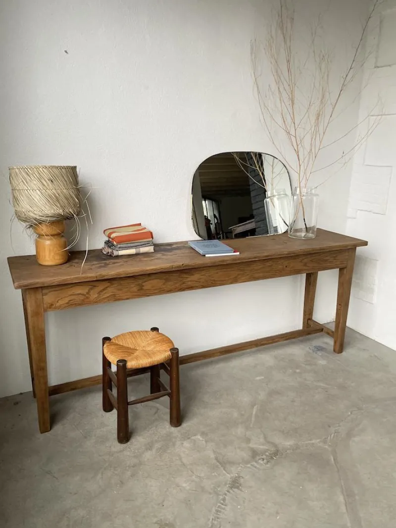 Pamono Oak Worktable or Console Table, 1950s> Worktables & Workbenches