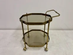Sale Pamono Octagonal Brass Drinks Trolley, 1980s