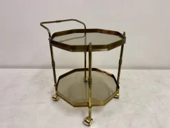 Sale Pamono Octagonal Brass Drinks Trolley, 1980s