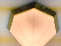 Pamono Octagonal Ceiling Lamp from Glashütte Limburg, 1970s><noscript><img width=