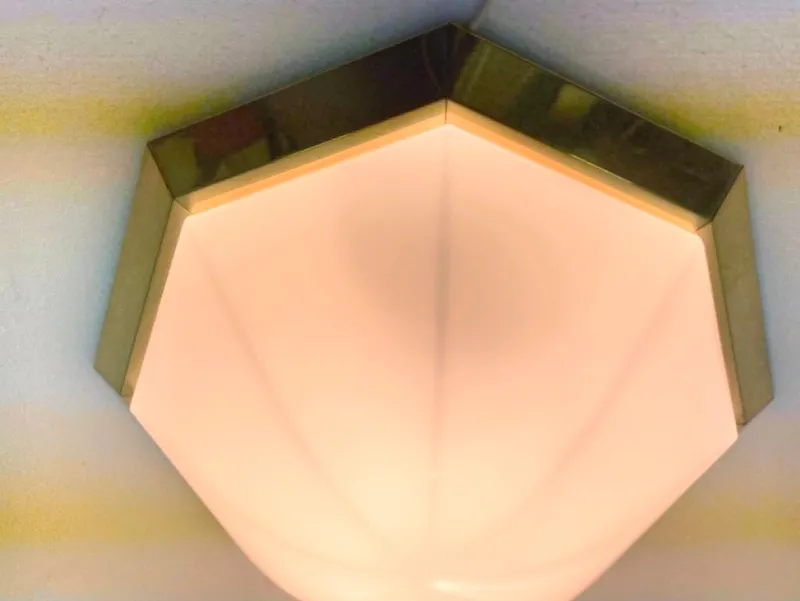 Pamono Octagonal Ceiling Lamp from Glashütte Limburg, 1970s> Ceiling Lights