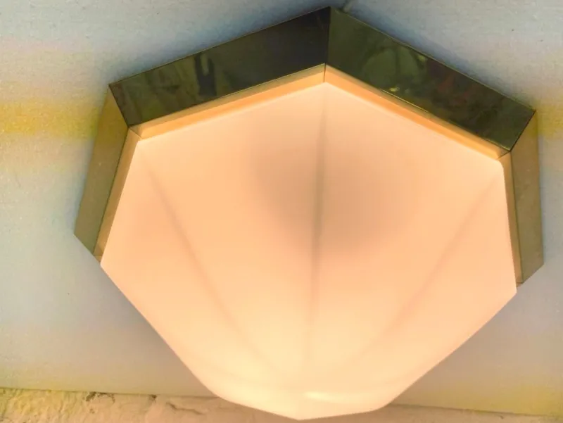 Pamono Octagonal Ceiling Lamp from Glashütte Limburg, 1970s> Ceiling Lights
