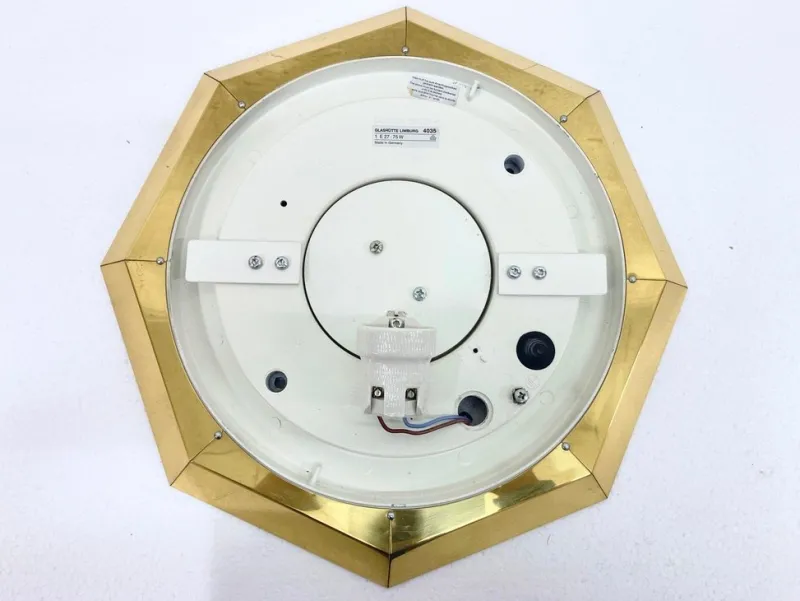 Pamono Octagonal Ceiling Lamp from Glashütte Limburg, 1970s> Ceiling Lights