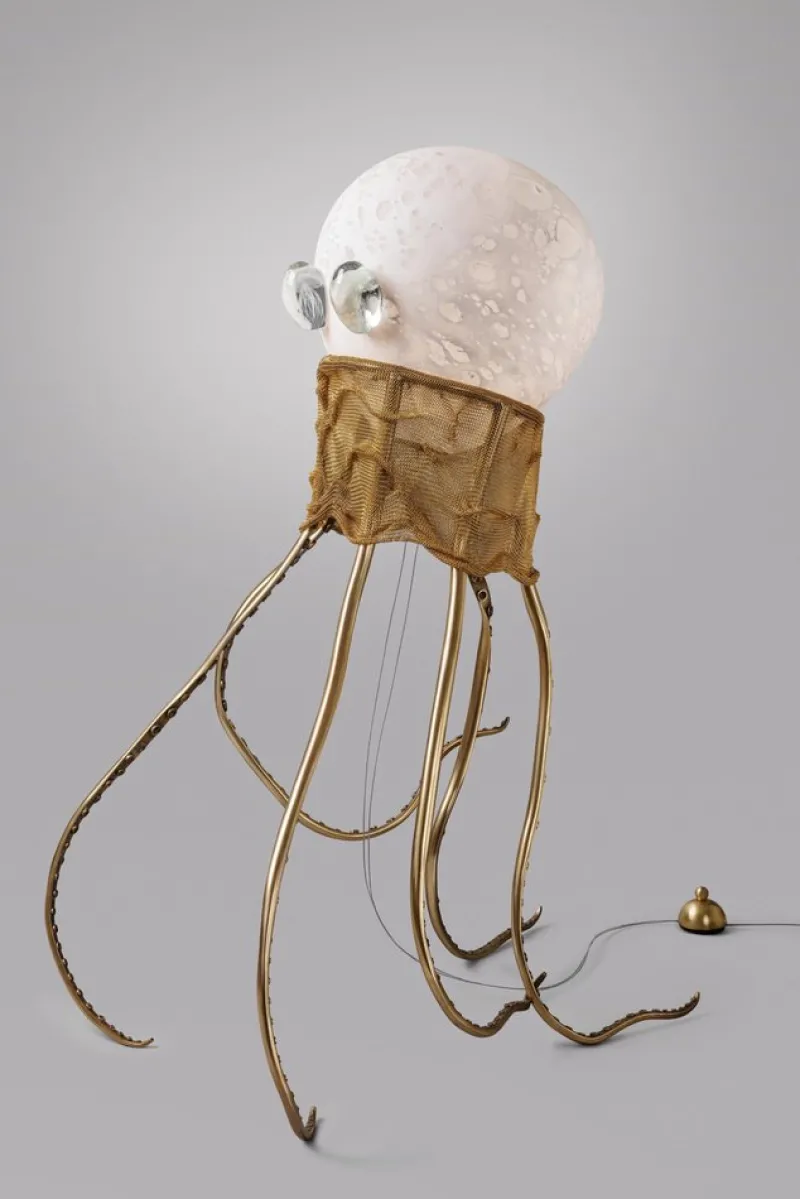Pamono Octopus Floor Lamp Sculpture by Ludovic Clément Darmont> Floor Lamps