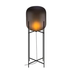 Pamono Oda Big in Smoky Grey Acetato and Black Floor Lamp by Sebastian Herkner for Pulpo> Floor Lamps