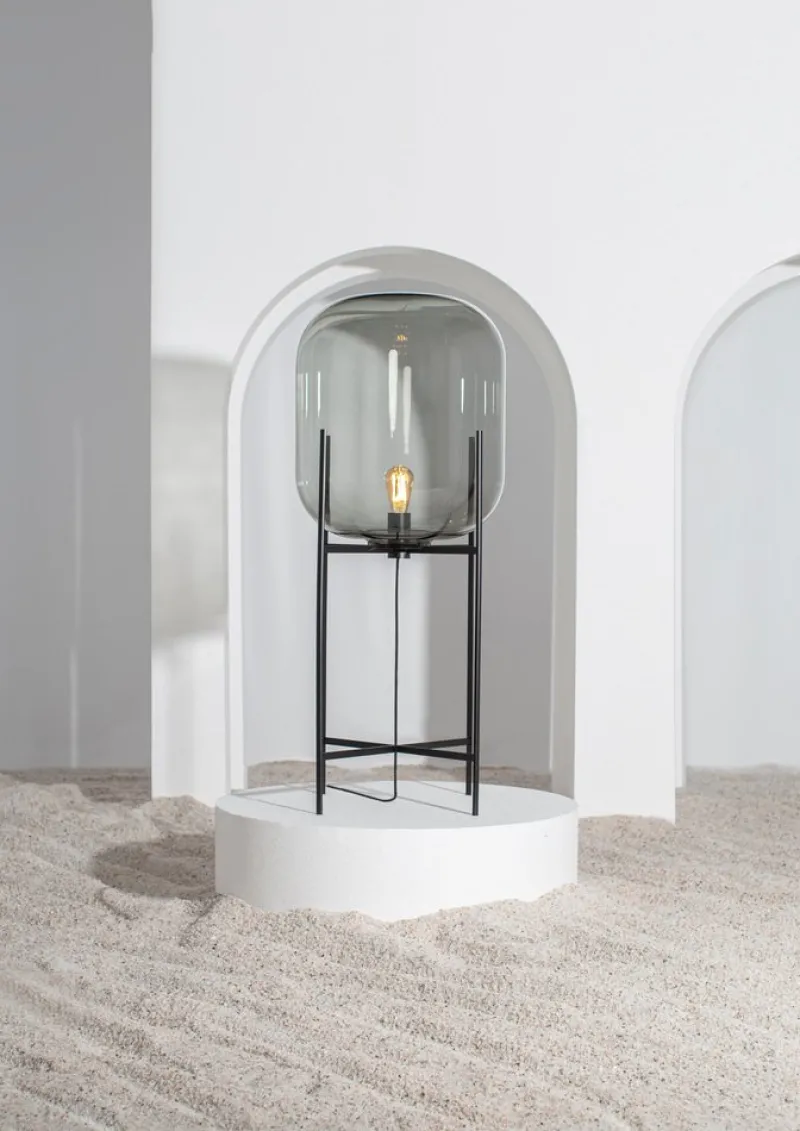 Discount Pamono Oda Medium Steel Grey Black Floor Lamp by Pulpo