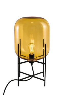 Online Pamono Oda Small Amber Black Table Lamp from Pulpo