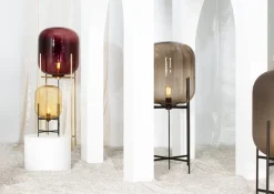 Online Pamono Oda Small Amber Black Table Lamp from Pulpo