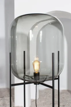 Online Pamono Oda Small Amber Black Table Lamp from Pulpo
