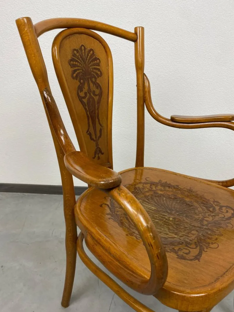 Pamono Office Chair attributed to Jacob & Josef Kohn, 1890s> Office Chairs