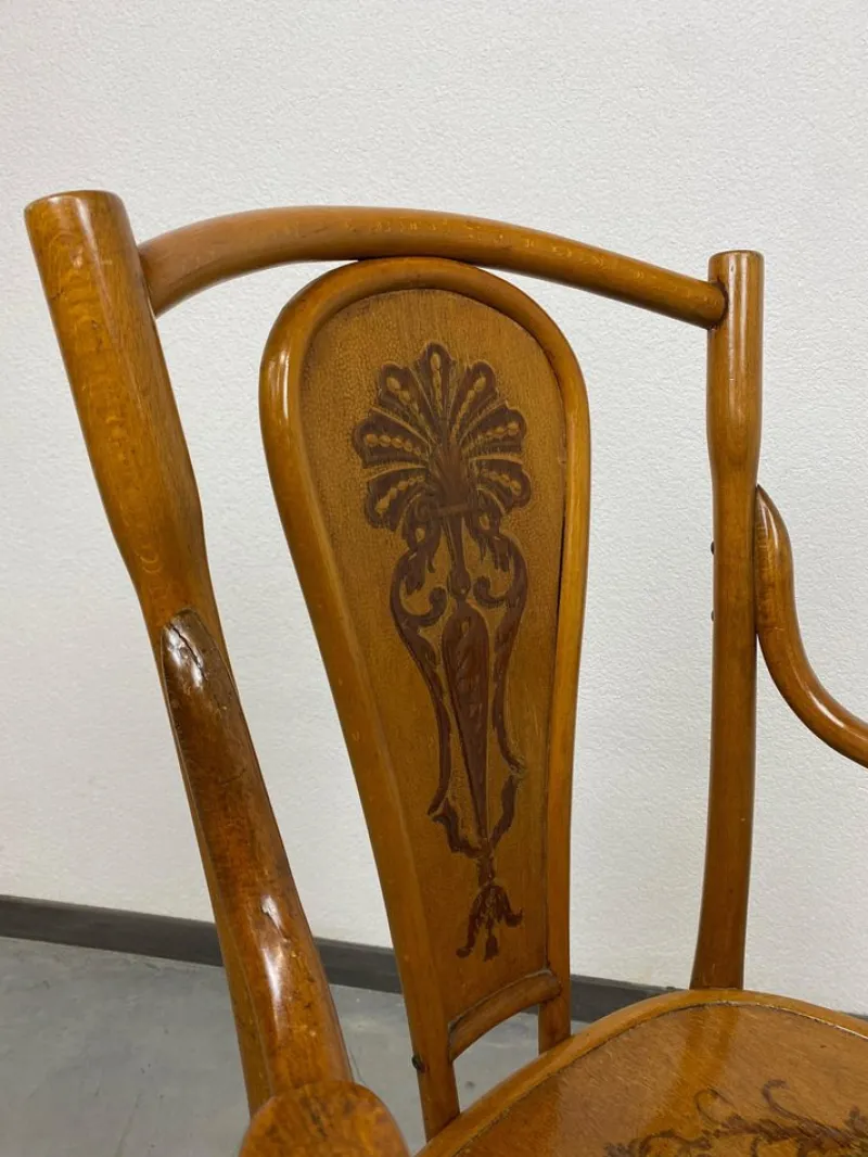 Pamono Office Chair attributed to Jacob & Josef Kohn, 1890s> Office Chairs