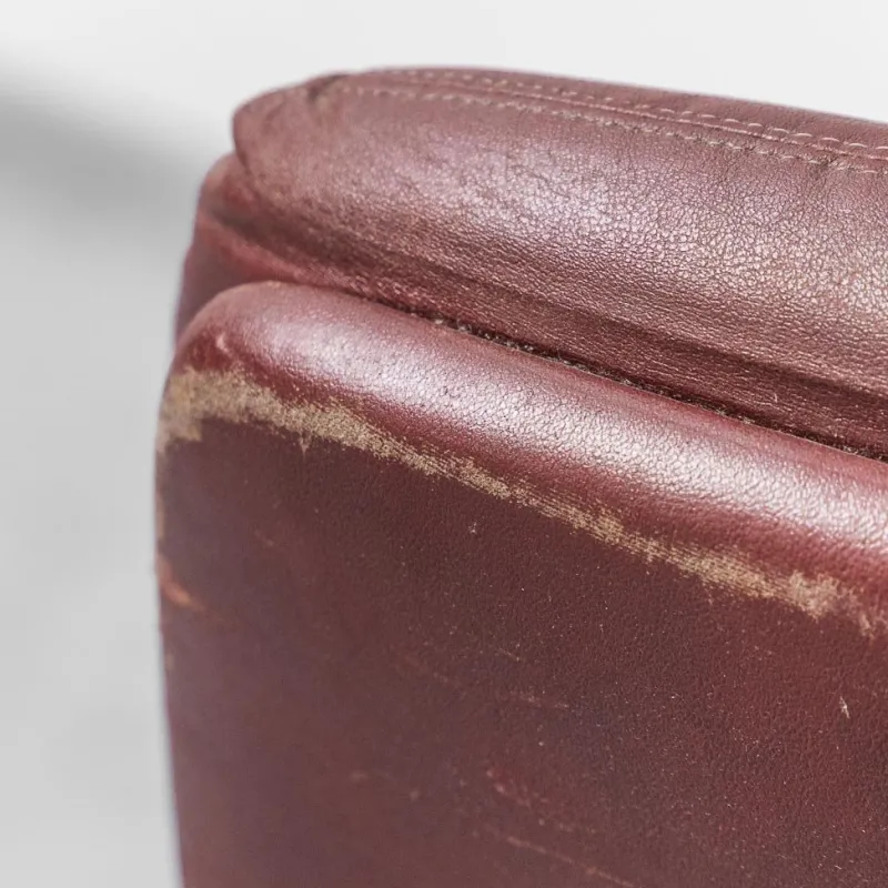 Online Pamono Office Chair in Burgundy Leather, 1970s