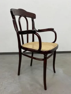Hot Pamono Office Chair with Rattan Seat from Thonet, 1890s