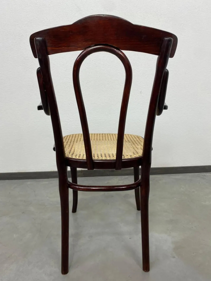Hot Pamono Office Chair with Rattan Seat from Thonet, 1890s