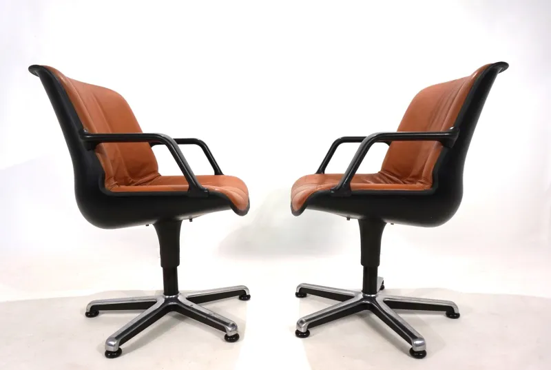 Pamono Office Chairs by Burkhard Vogtherr for Fröscher, 1970s, Set of 2> Office Chairs