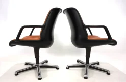 Pamono Office Chairs by Burkhard Vogtherr for Fröscher, 1970s, Set of 2> Office Chairs