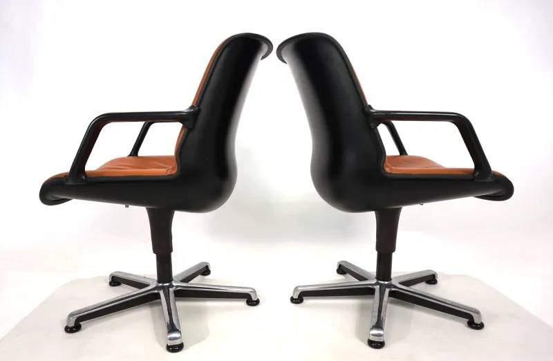 Pamono Office Chairs by Burkhard Vogtherr for Fröscher, 1970s, Set of 2> Office Chairs