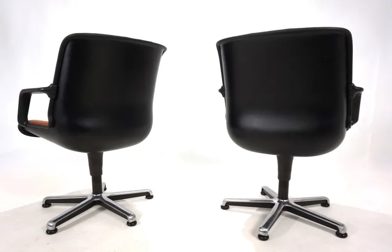 Pamono Office Chairs by Burkhard Vogtherr for Fröscher, 1970s, Set of 2> Office Chairs