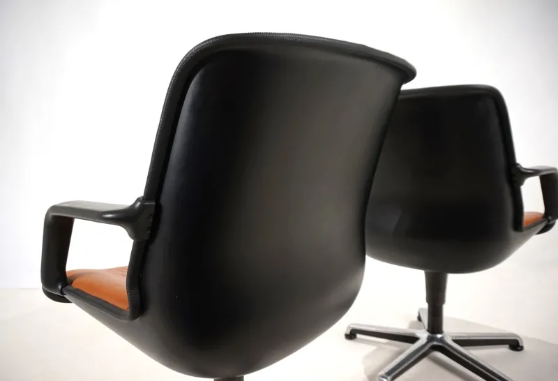 Pamono Office Chairs by Burkhard Vogtherr for Fröscher, 1970s, Set of 2> Office Chairs