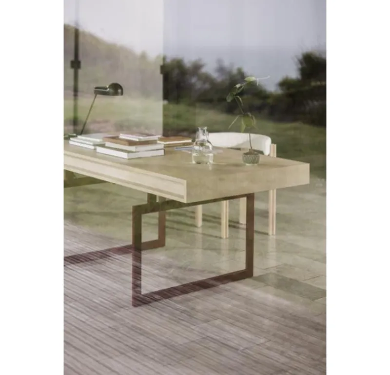 Pamono Office Desk in Walnut and Stainless Steel Frame by Bodil Kjaer for Karakter> Tables