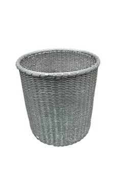Pamono Office Trash Can attributed to Maria Pergay, 1970s><noscript><img width=