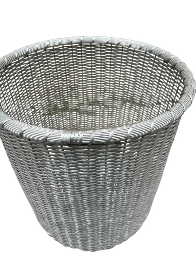 Pamono Office Trash Can attributed to Maria Pergay, 1970s> Trunks Crates & Baskets