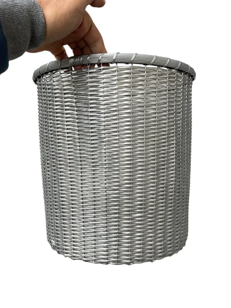 Pamono Office Trash Can attributed to Maria Pergay, 1970s> Trunks Crates & Baskets