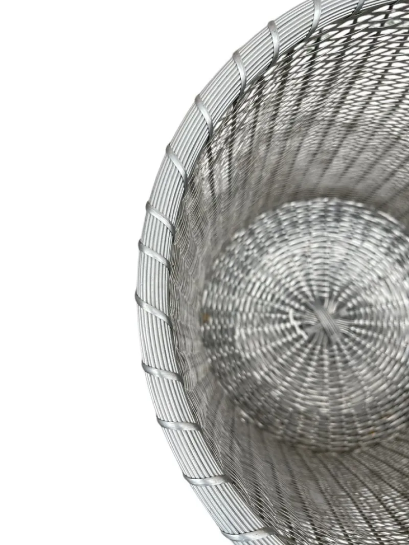 Pamono Office Trash Can attributed to Maria Pergay, 1970s> Trunks Crates & Baskets