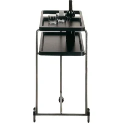 Pamono Ok! Black Cocktail Serving Bar Trolley in Chromed Finish from BD Barcelona> Storage