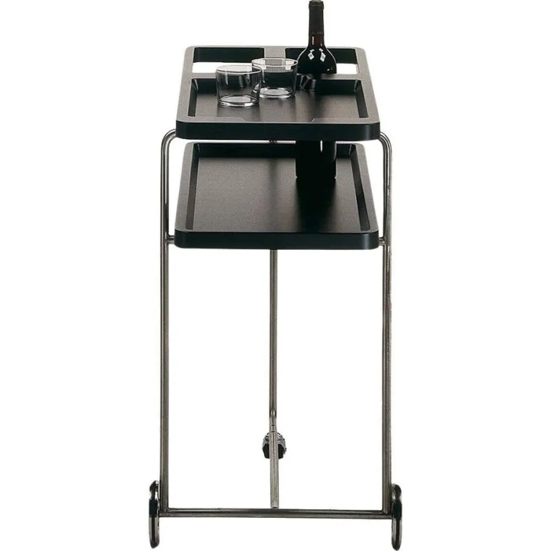 Pamono Ok! Black Cocktail Serving Bar Trolley in Chromed Finish from BD Barcelona> Storage